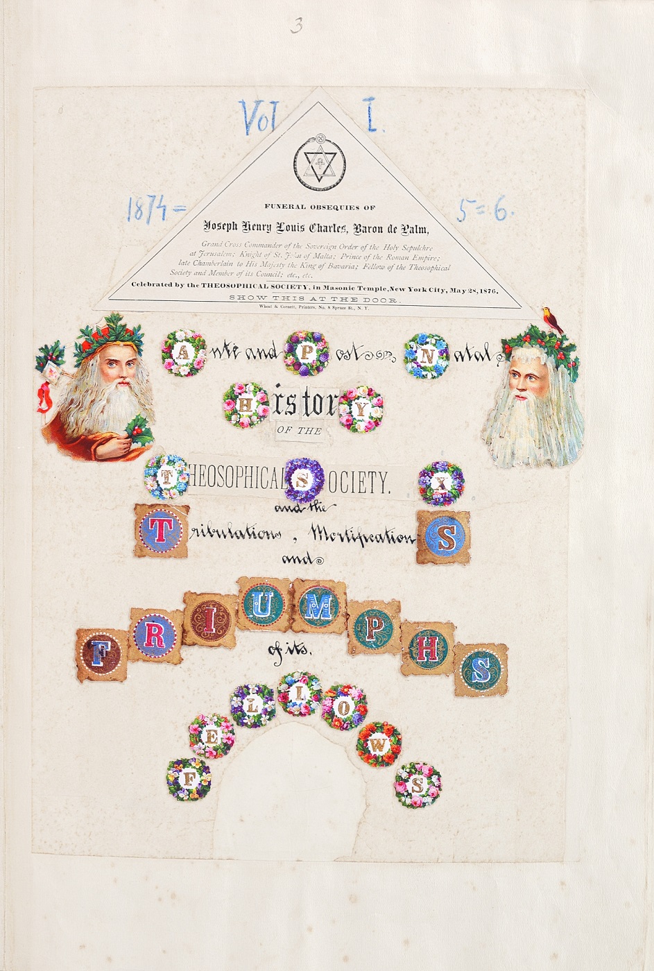 Public Eye 6 JS Title page of the 1st album of H.P. Blavatsky LA E.P.B. I 3