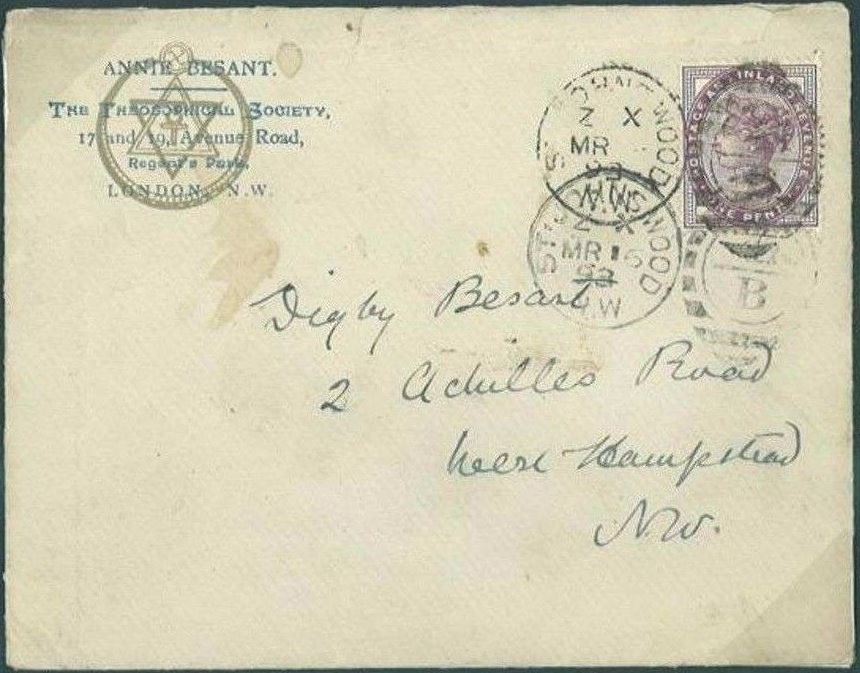 Public Eye Sipe 4 1893 GB London Stationery Theosophical Society 2
